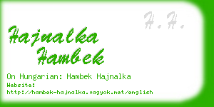 hajnalka hambek business card